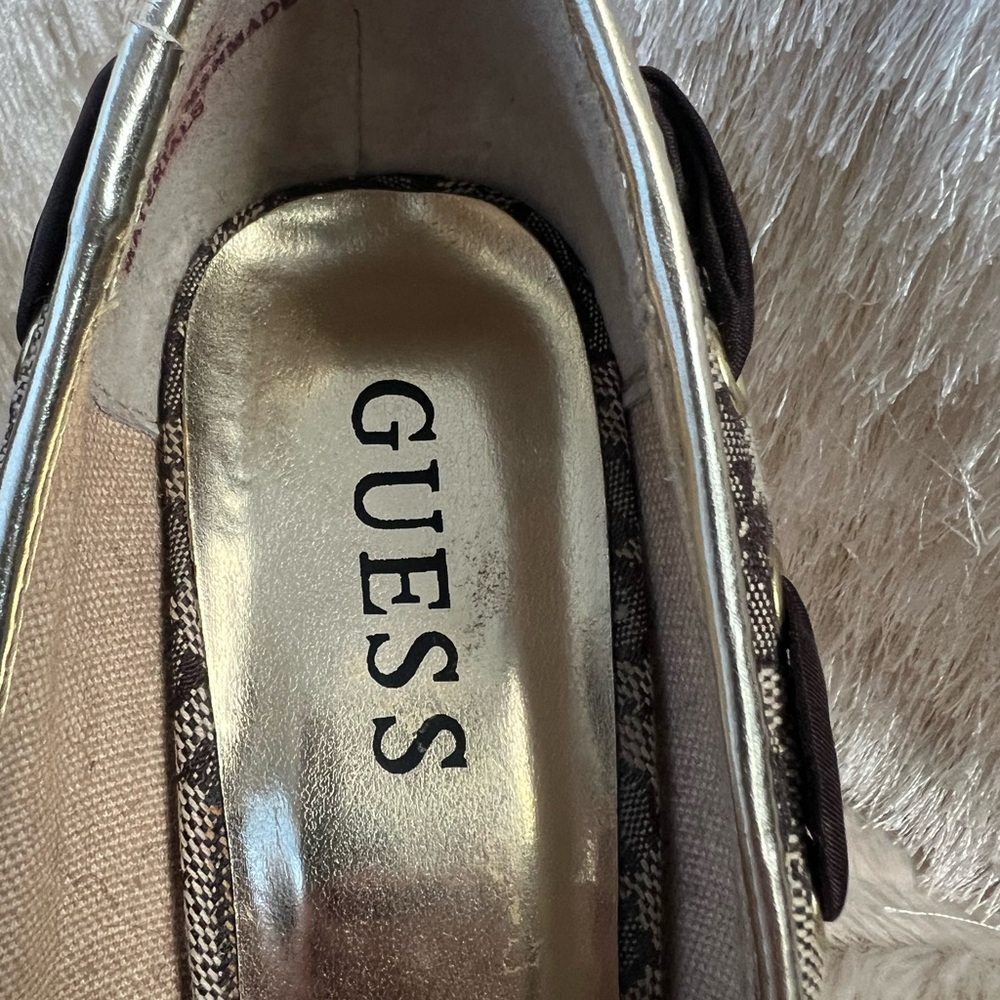 Guess Women's Wedges with Gold and Brown Accents - Picture 13 of 16